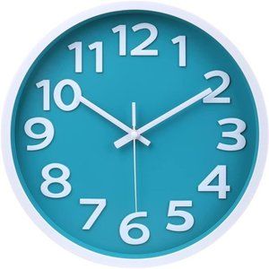 Wall Clock Silent Non Ticking Indoor Outdoor Clock Battery Operated Easy To Read